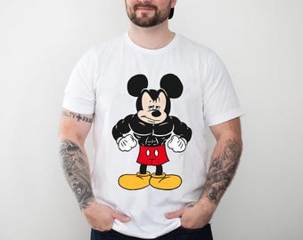 Camiseta resistente de Mickey Mouse, camiseta unisex para gimnasio, camiseta de entrenamiento, camiseta de fitness, camiseta de peso muerto, excelentes ideas de regalo para hombres y mujeres.