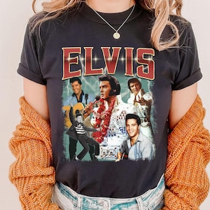 Camiseta vintage de Elvis de los 90, camiseta del Rey del Rock, camiseta de Elvis Presley, regalo de música rock and roll para fans. imagen 2