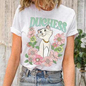 The Aristocats Duchess Floral Retro Shirt, Marie Thomas O'Malley Berlioz Toulouse Shirt, Family Vacation Shirt Great Gift Ideas For Women image 2