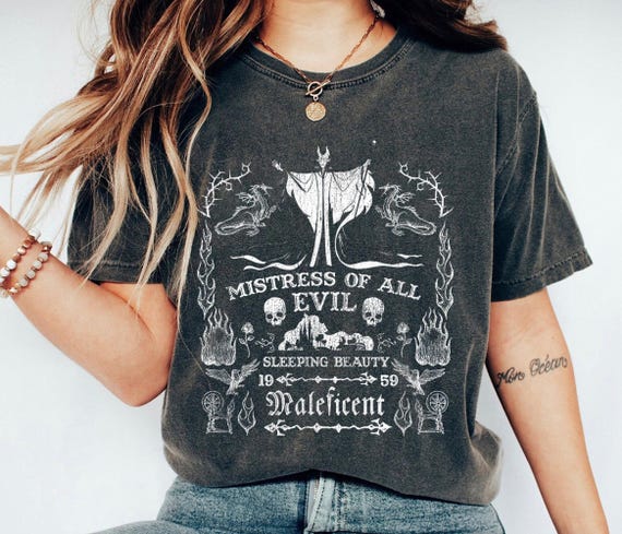 Maleficent Shirt, Mistress Of Evil Label T-shirt, Sleeping Beauty Tee, Disney Family Vacation, Disneyland Trip