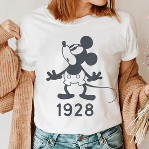 Retro Mickey Mouse 1928 Shirt, Mickey Mouse T-shirt, Mickey and Friends Shirt, Animal Kingdom, Disneyland Vacation, Disneyworld Trip 2023 image 3