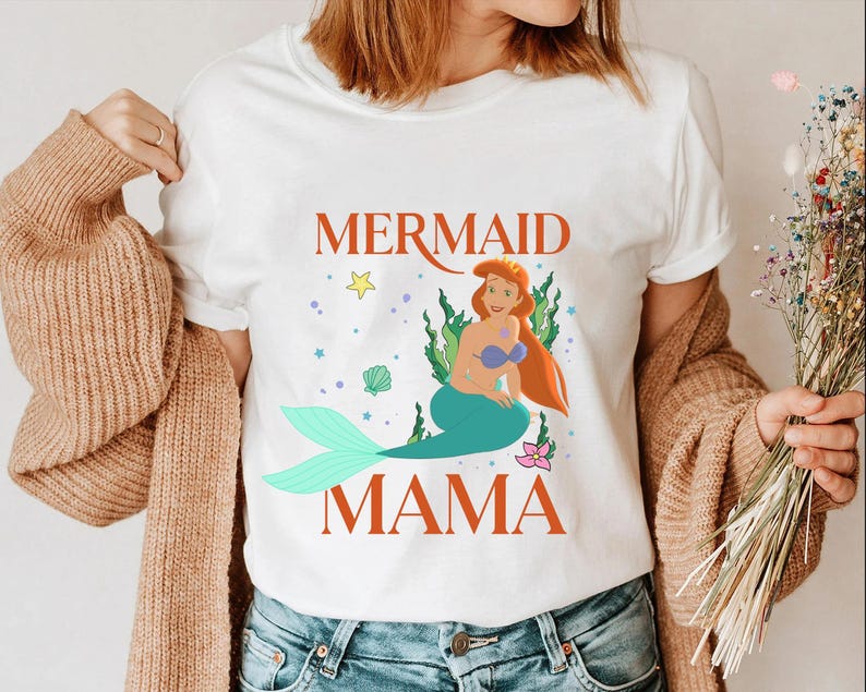 The Little Mermaid Mama Shirt, Queen Athena Shirt, The Little Mermaid T-Shirt, Ariel Princess Mom, Mother's Day Gift Ideas For Mom Mama Bild 5
