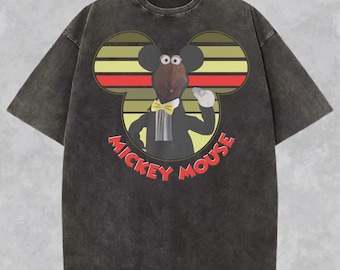 Funny Mickey Mouse Rizzo The Rat Costume Shirt, Vintage Muppet Vision 3D Tshirt, WDW Disneyland Family Matching Tee