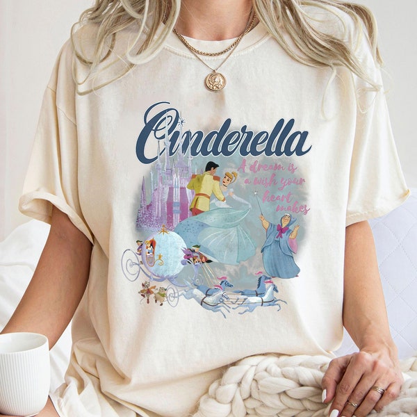 Cinderella Classic Shirt, A Dream Is A Wish T-Shirt, Disney Princess Tee, Family Vacation, Disneyland Trip