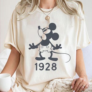 Retro Mickey Mouse 1928 Shirt, Mickey Mouse T-shirt, Mickey and Friends Shirt, Animal Kingdom, Disneyland Vacation, Disneyworld Trip 2023 image 1