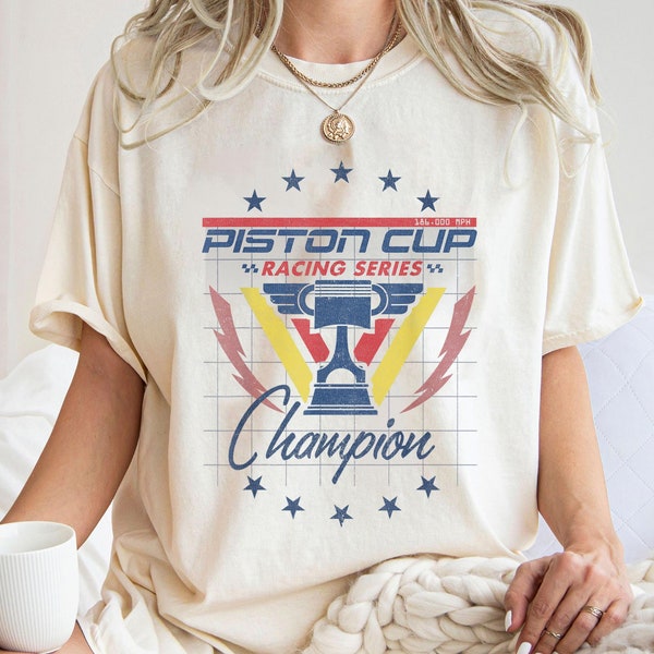 Piston Cup Series Champ Graphic Shirt, Cars Movie T-Shirt, Racer Tee, Disney Family Vacation, Disneyland Trip