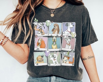 Disney Dogs Polaroid Shirt, 101 Dalmatians Lady and the Tramp Pluto Stitch Shirt, Disney Dogaholic shirt, Gift for Dog Lover