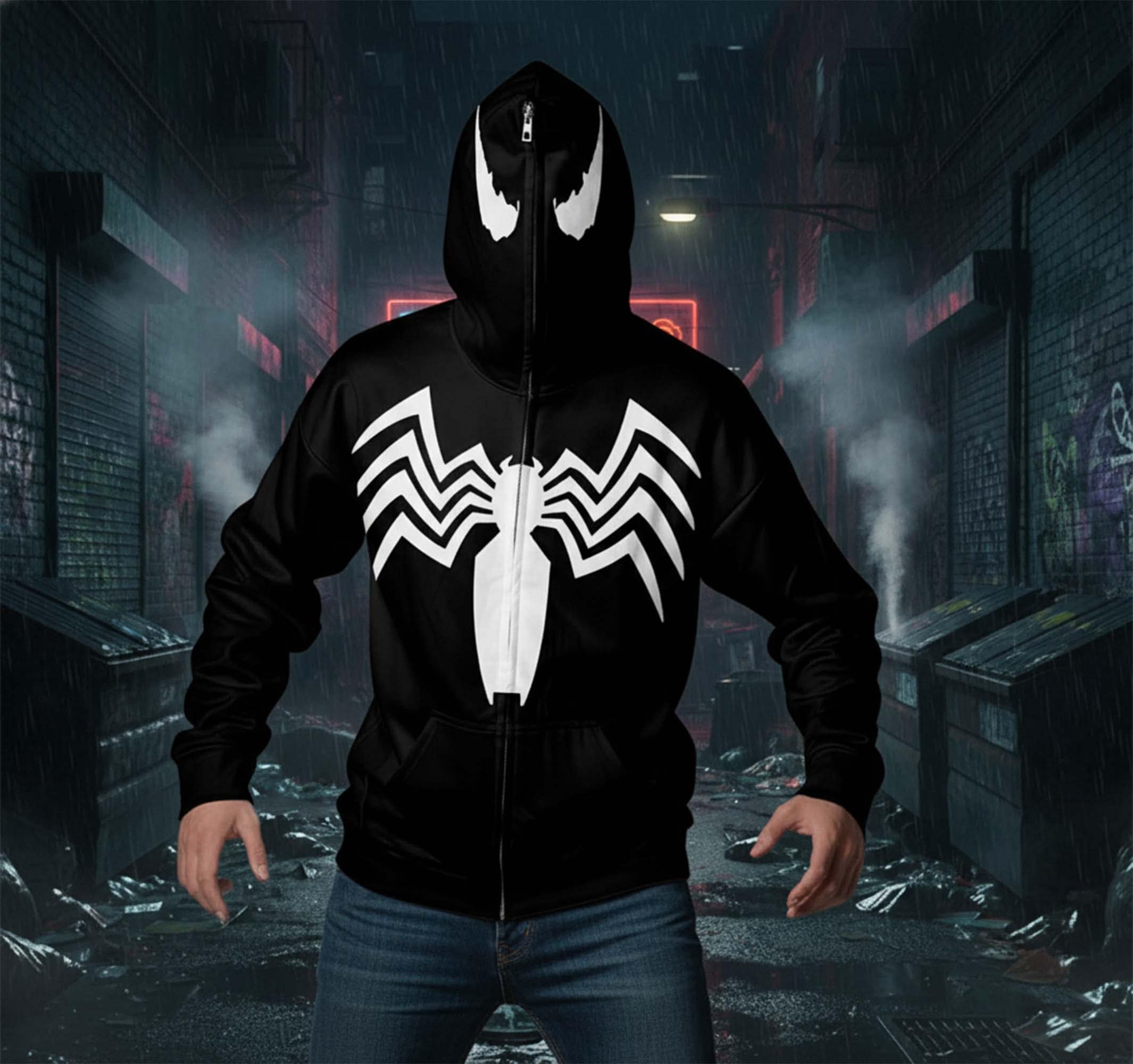 Spiderman Zip up Hoodie - Etsy