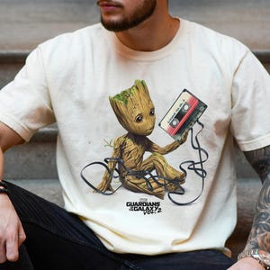 Groot Shirt, Groot Tape Portrait Shirt, Guardians of the Galaxy Shirt, Marvel Movie 2023, Family Matching Tee Gift Ideas For Men Women