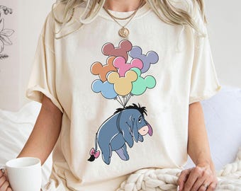 Retro Eeyore Mickey Head Balloons Shirt, Eeyore Winnie The Pooh Shirt, Disney Eeyore Shirt, Disneyland Trip Matching Shirts