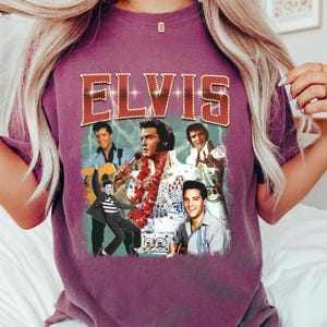 Camiseta vintage de Elvis de los 90, camiseta del Rey del Rock, camiseta de Elvis Presley, regalo de música rock and roll para fans. imagen 5