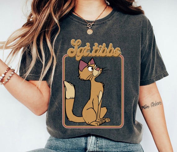 Sgt. Tibbs Vintage Y2k Style Shirt, 101 Dalmatians T-shirt,  Disney Cats Tee, Family Vacation, Disneyland Trip Gift For Cat Lover