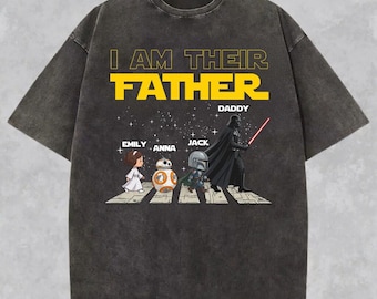 Camiseta personalizada "Soy su padre", camiseta personalizada de parodia de Star Wars para el Día del Padre, camiseta para papá e hijos, regalo para papá.