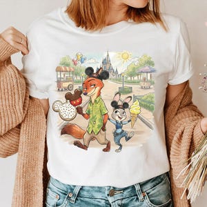 Zootopia Shirt, Judy and Hopps Shirt, Nick Wilde Shirt, Disneyland Snack Shirt, Disney Park Ice Cream Shirt, Disneyland Family Vacation Trip image 6