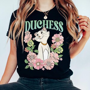 The Aristocats Duchess Floral Retro Shirt, Marie Thomas O'Malley Berlioz Toulouse Shirt, Family Vacation Shirt Great Gift Ideas For Women image 3