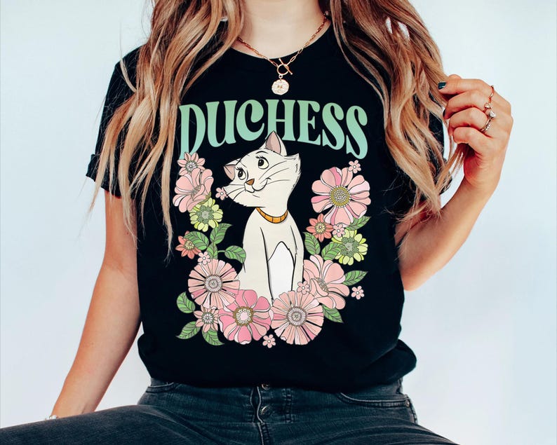 The Aristocats Duchess Floral Retro Shirt, Marie Thomas O'Malley Berlioz Toulouse Shirt, Family Vacation Shirt Great Gift Ideas For Women image 3