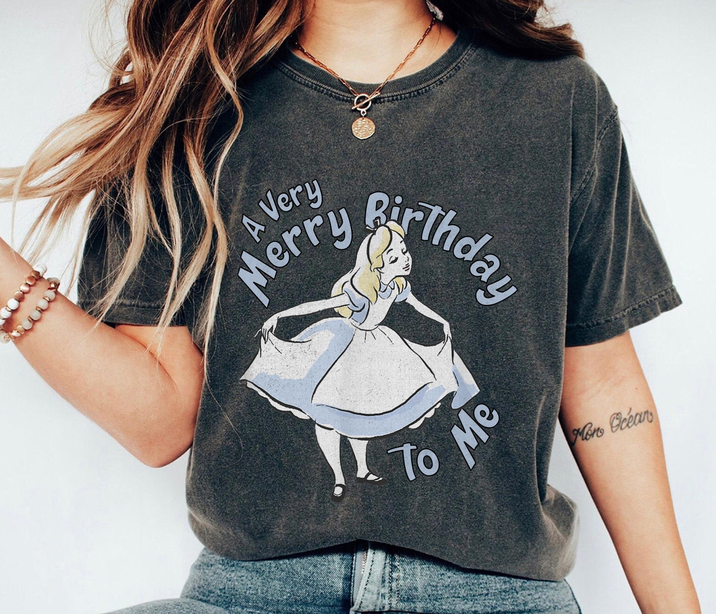 Alice in Wonderland Gifts #103 Red Series - Christmas Cute Trendy  Unbirthday Party Tshirt, Mad Hatter Mother's Day T-Shirt for Mom Aunt Tee
