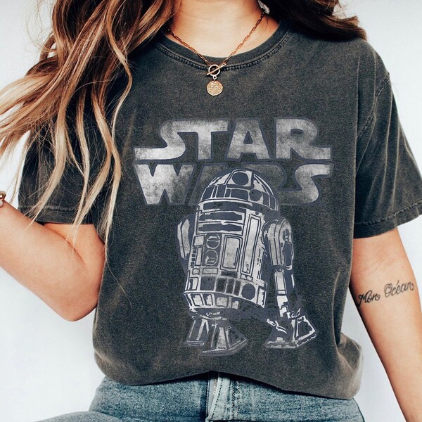 R2-D2 Vintage Style Graphic Shirt, Star Wars T-shirt, Family Matching Tee Gift Ideas For Men Women