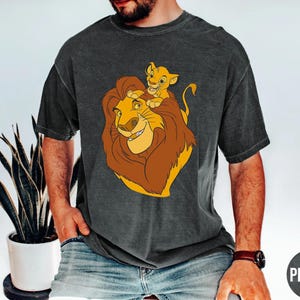 The Lion King Simba and Mufasa Father and Son Shirt, Father's Day Shirt, Shirt For Dad, Great Gift Ideas For Men Grandpa image 1