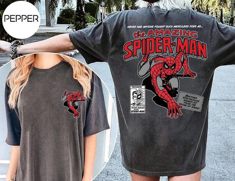 Vintage The Amazing Spider-Man Shirt, MCU Fans Marvel Shirt, Superhero Shirt, Spider Man T-Shirt, Spider Kids Tee 画像 4