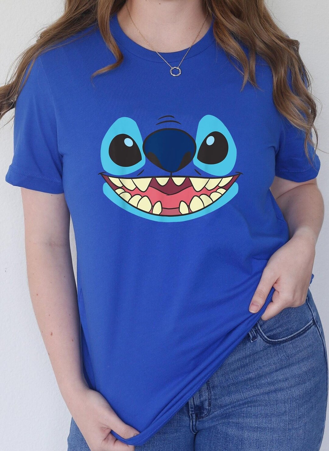 Big Face Stitch Shirt Lilo & Stitch Tshirt Halloween Etsy