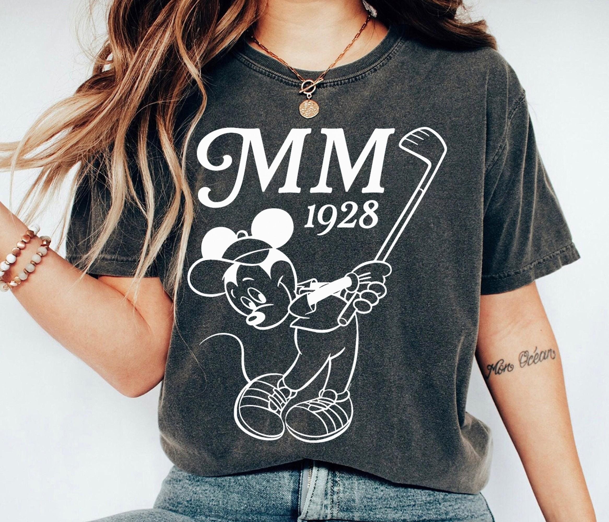 Mickey Golf Shirt, Mickey MM 1928 Golfing T-shirt, Golf Party Tee