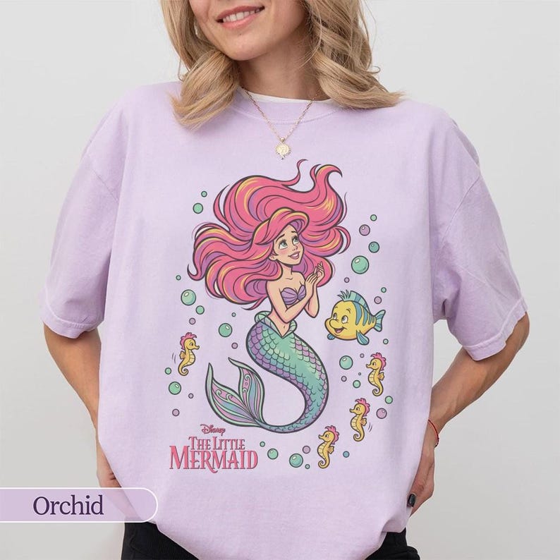 Vintage The Little Mermaid Ariel Shirt, Disney Princess Tee, Ariel Mermaid Shirt, Disney Ariel T-Shirt, Disneyland Girls Trip image 6