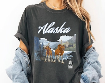 Rutt & Tuke Moose Alaska Mountain Scene Shirt, Brother Bear Shirt, Disney Brotherhood Shirt, Animal Kingdom