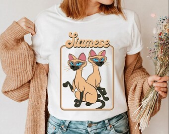 ◆ITZAVIBE◆ SIAMESE CAT VINTAGE LOGO T SHIRT IBB24UT07WH Amazon.com: Siamese Cat T-Shirt T-Shirt : Clothing, Shoes