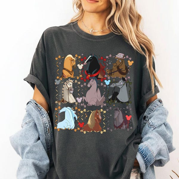 Princess Horses Characters Shirt, Maximus, Nokk, Angus, Khan, Major, Sampson Shirt, Family Trip, Birthday Gift
