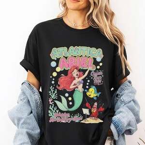 Vintage Atlantica Ariel Ocean Tour 1991 Shirt, Ariel and Sebastian T-shirt, The Little Mermaid Tee, Ariel Mermaid Shirt, Disney Ariel Shirt image 5
