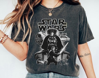Vintage Darth Vader and Anakin Skywalker Shirt, Star Wars Sci-Fi Shirt, Galaxy Edge Fan Gift