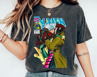 Marvel X-Men Gambit & Rogue Shirt, Marvel Rogue Shirt, X-Men Mutant Shirt, Retro X-Men 97 Shirt, X-Men Gambit Rogue Couple Matching Tee