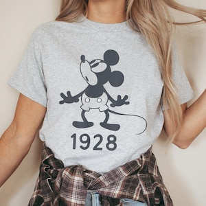 Retro Mickey Mouse 1928 Shirt, Mickey Mouse T-shirt, Mickey and Friends Shirt, Animal Kingdom, Disneyland Vacation, Disneyworld Trip 2023 image 4