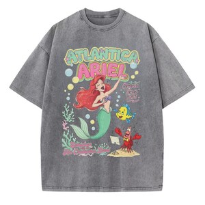 Vintage Atlantica Ariel Ocean Tour 1991 Shirt, Ariel and Sebastian T-shirt, The Little Mermaid Tee, Ariel Mermaid Shirt, Disney Ariel Shirt image 2