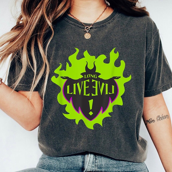 Descendants Long Live Evil Shirt, Maleficent T-Shirt, Sleep Beauty Tee, Disney Villains, Family Vacation, Disneyland Trip