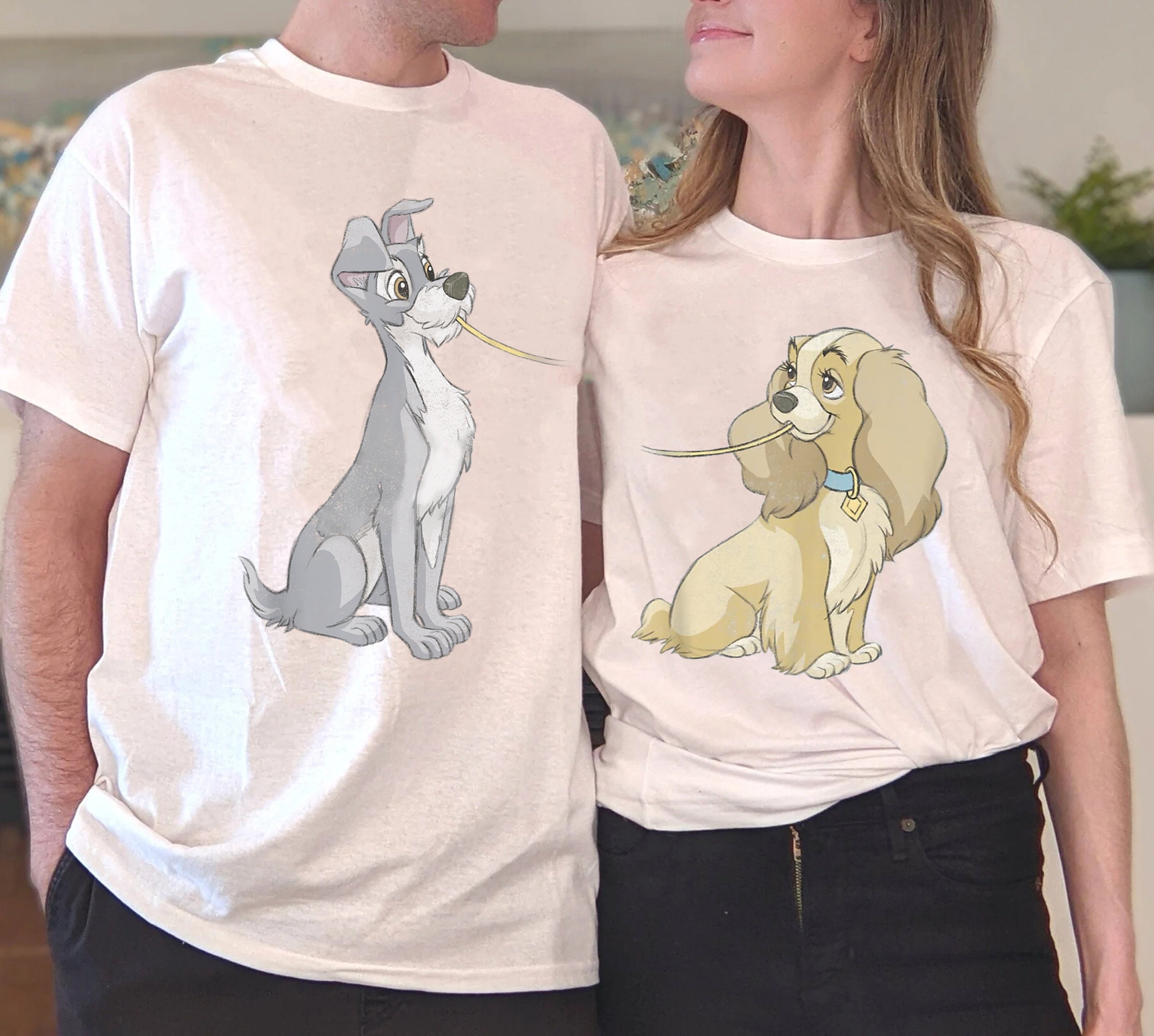 Lady and the hotsell tramp couple shirts