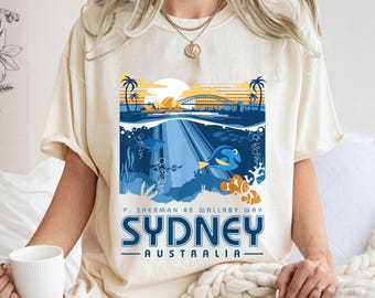 Sydney Australia Poster Shirt, Finding Dory Shirt, Dory Shirts, Finding Nemo Shirt, Animal Kingdom Tee, Disneyworld Shirt, Disneyland Trip
