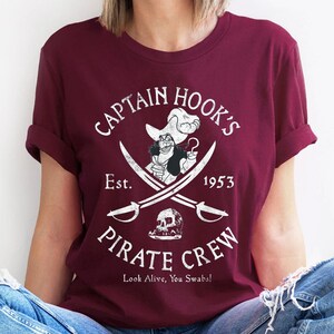 Villains Captain Hook Pirate Crew Est 1953 Logo Shirt, Peter Pan T-shirt, Magic Kingdom, Family Matching Tee Gift Ideas For Men Women image 5
