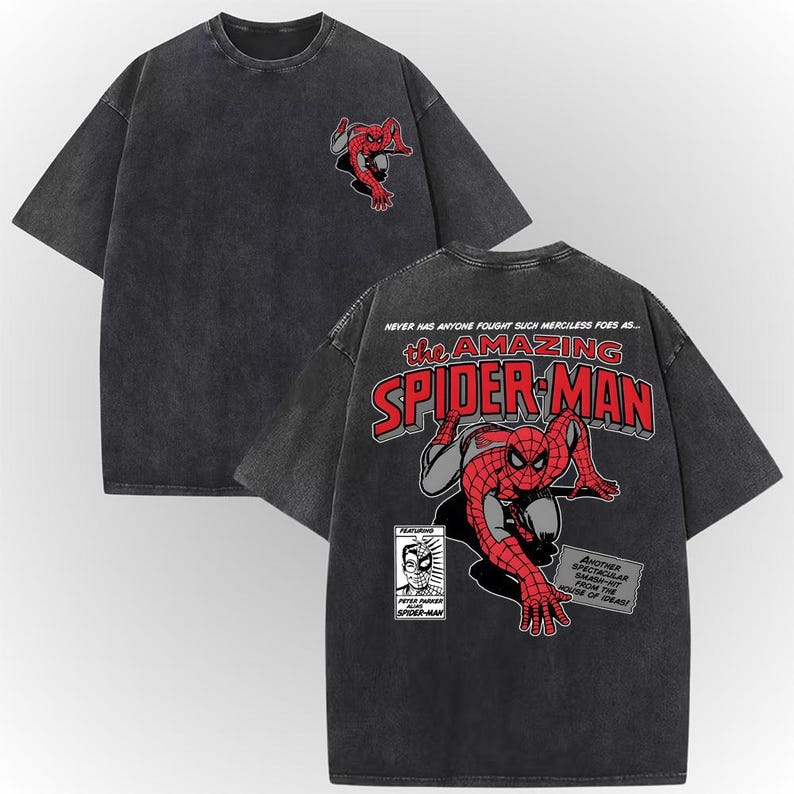 Vintage The Amazing Spider-Man Shirt, MCU Fans Marvel Shirt, Superhero Shirt, Spider Man T-Shirt, Spider Kids Tee 画像 1