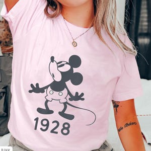 Retro Mickey Mouse 1928 Shirt, Mickey Mouse T-shirt, Mickey and Friends Shirt, Animal Kingdom, Disneyland Vacation, Disneyworld Trip 2023 image 5