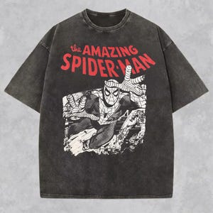 Vintage The Amazing Spider-Man Comic Shirt, Retro Marvel Avengers Spiderman T-Shirt, Peter Parker Tee, Spiderman Gift for Him image 1