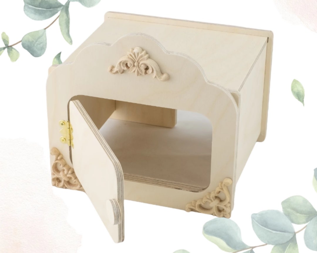 View of European Patterned Hamster Wooden Hideout Househamster Shelter, Hamster ...
