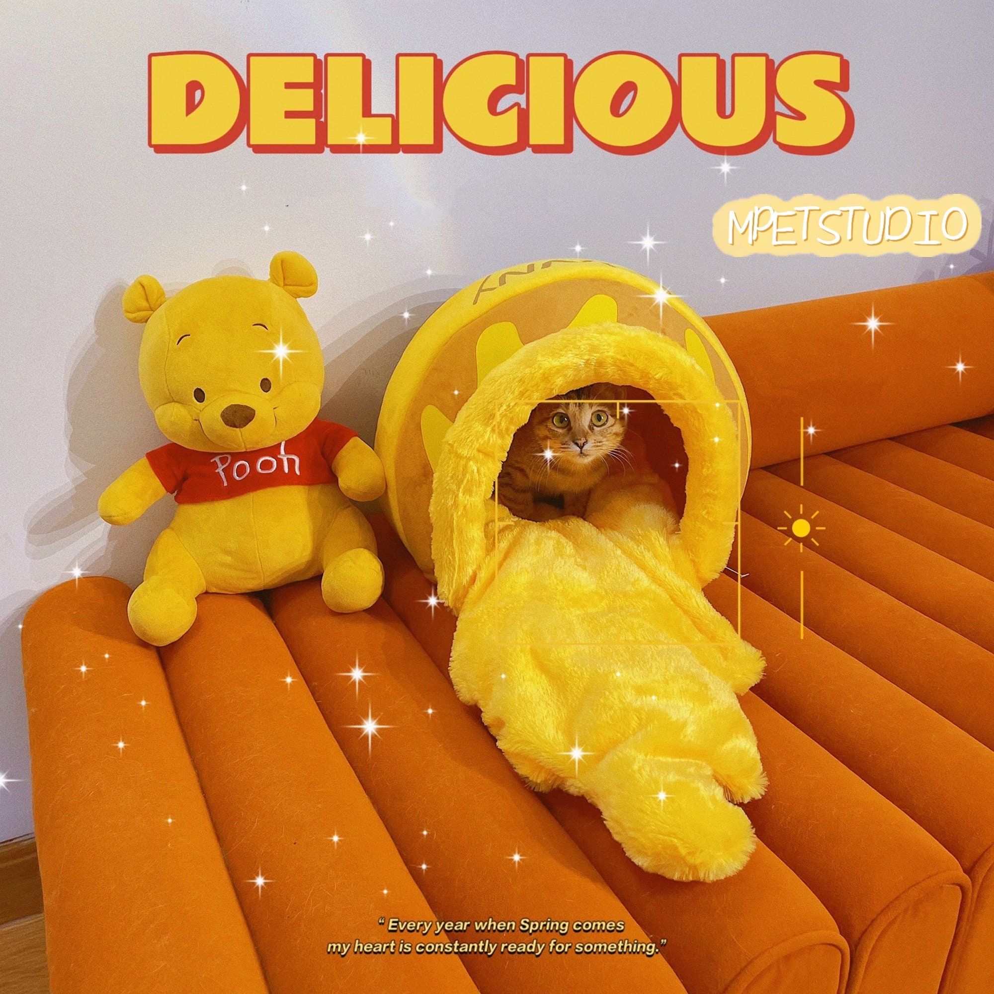 Honey Pot Cute Cat Dog Cave Warm Cat Dog House Calming Cat Etsy