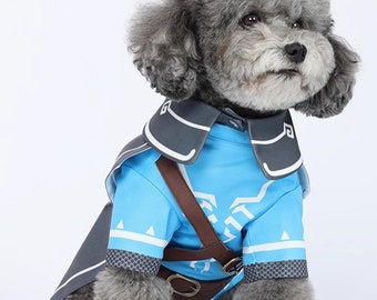 Legend of Zelda Link Costumes for Pets Dogs Cats Link Cape Cosplay Photoshoot Halloween Gift for Pet