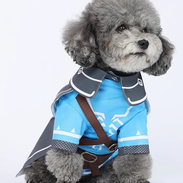Legend of Zelda Link Costumes for Pets Dogs Cats Link Cape Cosplay Photoshoot Halloween Gift for Pet