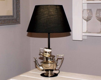 Alice lamp in Wonderland metal version, handmade table lamp metal, vintage, made in Italy, craftsmanship