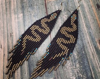 COSMIC SERPENT  (Made to Order) Rustic jewelry, long fringe, gift ideas, boho chic, rare find, fringe, bohostyle, ,