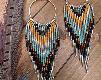 ZINA  Boho fringe earrings