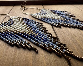 ISIS beaded fringe earrings